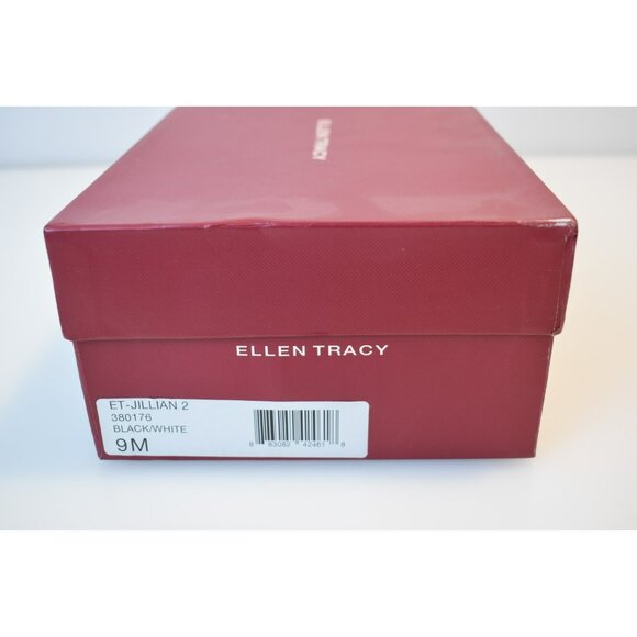 Ellen Tracy Checkered Platform Heels Square Toe Size 9 New ET-Jillian 2 Bow - Picture 10 of 10
